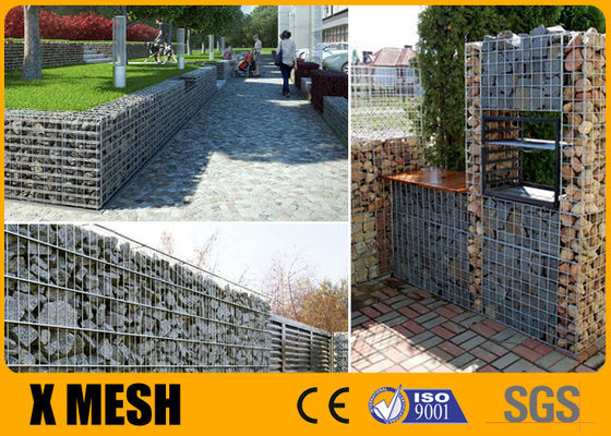 Vierkante Gat Gelaste Gabion-Draad Mesh Baskets Galvanized Steel 2x1x1m Behoudende Muur