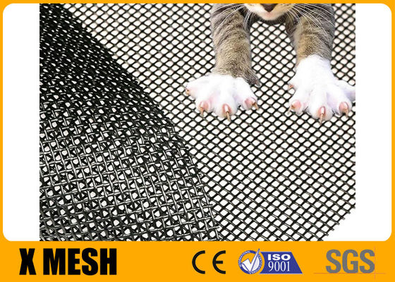 Zwart en grijs huisdier resistent gaas breedte 60 inch 30% PVC materiaal als hond raam scherm