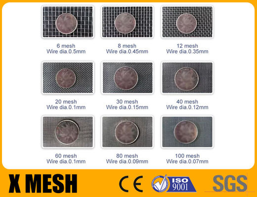 100 X 100 Mesh Size Stainless Steel Filter Doek 0.04mm Diameter