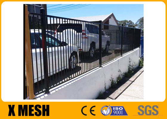 W 96“ H 72“ Decoratieve Metaalomheiningen voor itaire Basis 3 Spoor